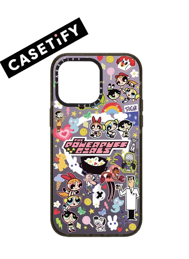 Casetify Apple iPhone 15 Case,Co-Branding with The Powerpuff Girls  Magnetic Adsorption Phone Case - Semi transparent 