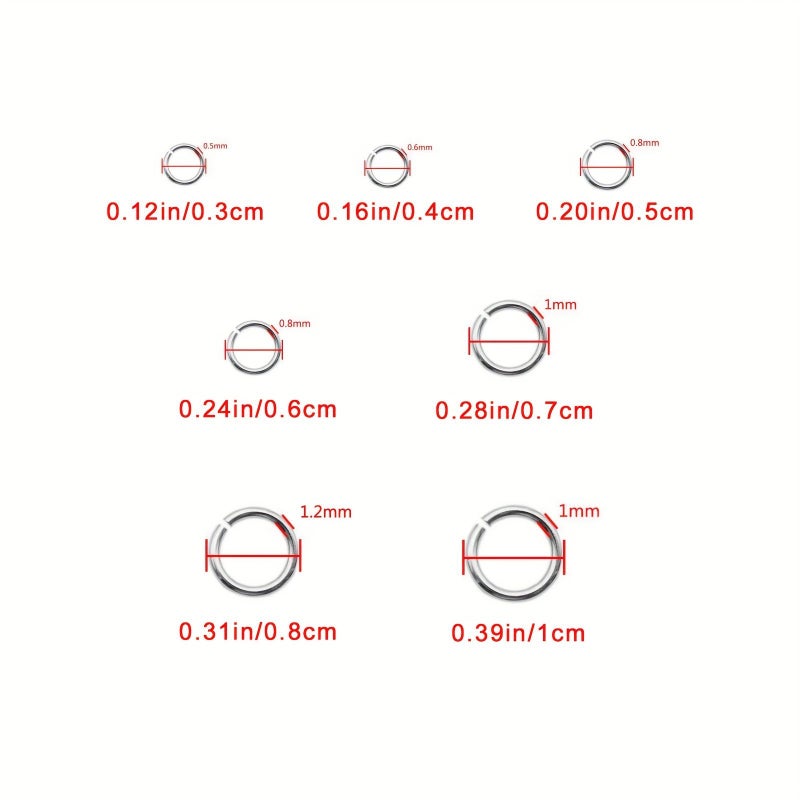 200Pcs 7mm 304 Stainless Steel Open Jump Rings Rust Resistant Hypoallergenic Bracelet Connector - Image 2