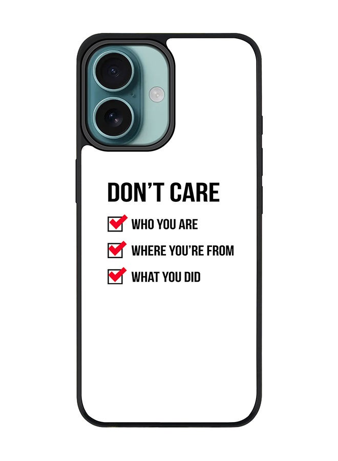 Stylizedd For iPhone 16 Case [Compatible with MagSafe] Slim Magnetic cover Phone Case iPhone 16 -Don't Care - Image 1