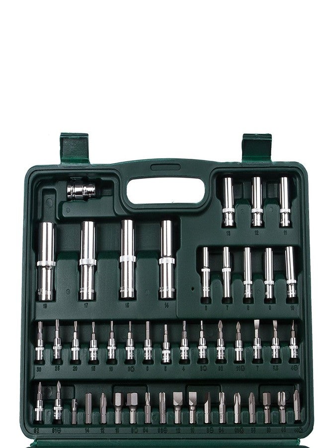 Artnery S94 Stainless Steel Tool Kit Of Socket Set, 1/4" And 1/2" Ratchet Handle Wrench, Screwdriver And Torx Bits, 94 Piece, Blue, 200 Mm - Image 2