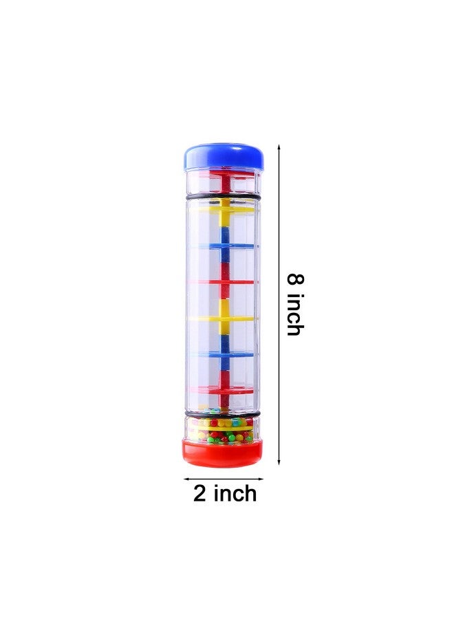 TDOCK 2 Pack Rainmaker Rain Stick Musical Instrument for Babies, Toddlers and Kids, 8 Inch Rainfall Rattle Tube Rainstick Shaker Toy - Image 2