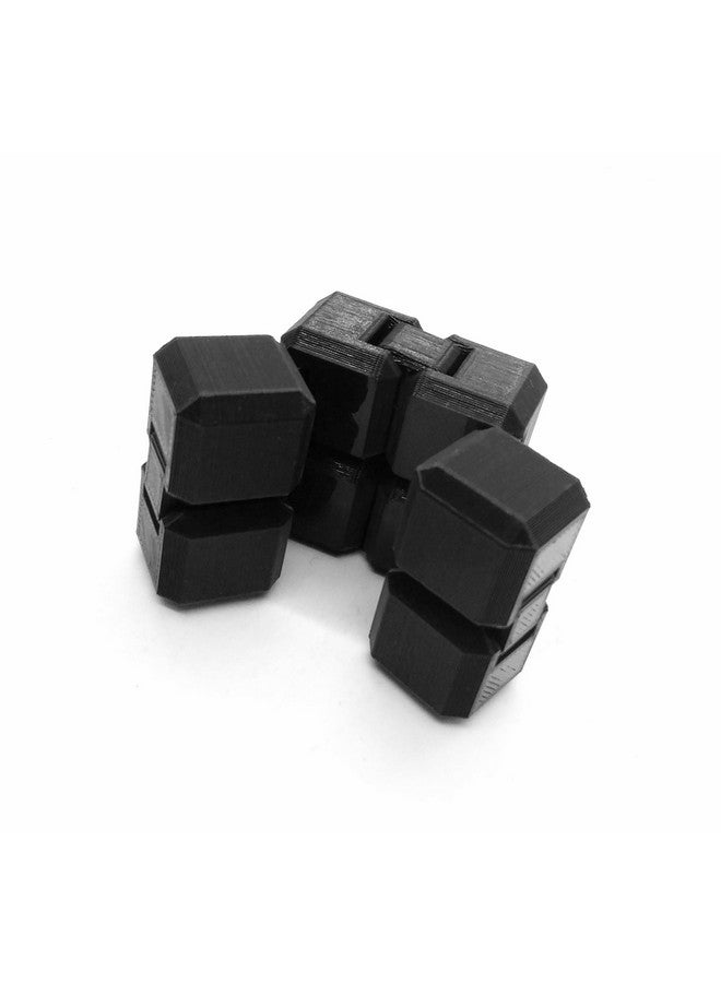 CERO ® 3D Printed Infinity Cube for Kids, 2 to 12 Year Old Boy | Girls (Black PLA Plastic) - Image 3