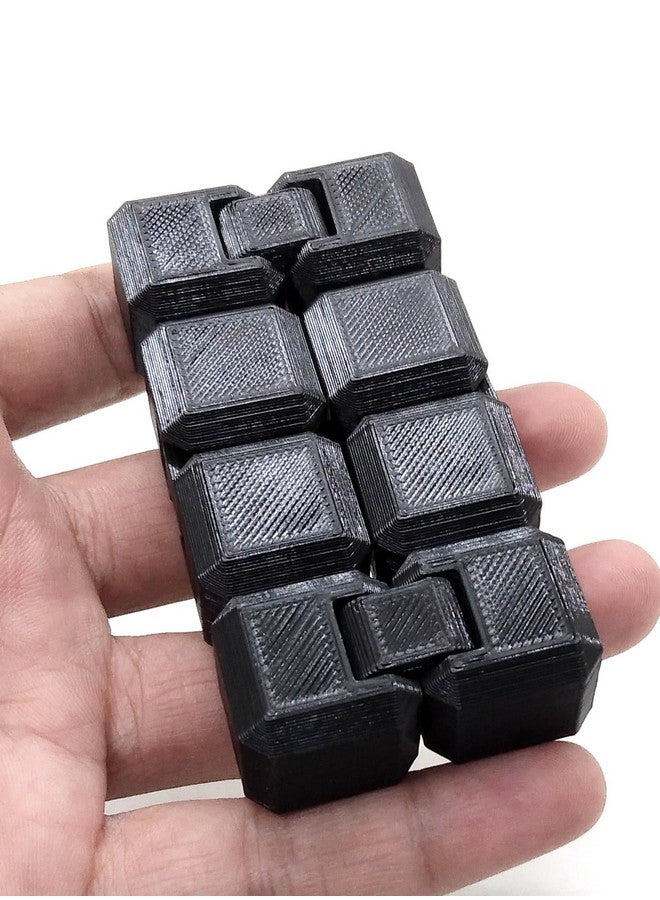CERO ® 3D Printed Infinity Cube for Kids, 2 to 12 Year Old Boy | Girls (Black PLA Plastic) - Image 4