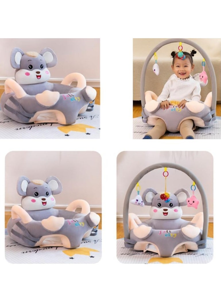 WangPangZi - Baby Sofa Learn Sitting Chair Nursery Support Seat Pillow Protector Plush Cushion Infant Sitting Chair Baby Support Seat with Plush Toys for Infants Play - Image 1