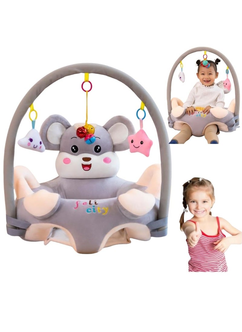 WangPangZi - Baby Sofa Learn Sitting Chair Nursery Support Seat Pillow Protector Plush Cushion Infant Sitting Chair Baby Support Seat with Plush Toys for Infants Play - Image 1