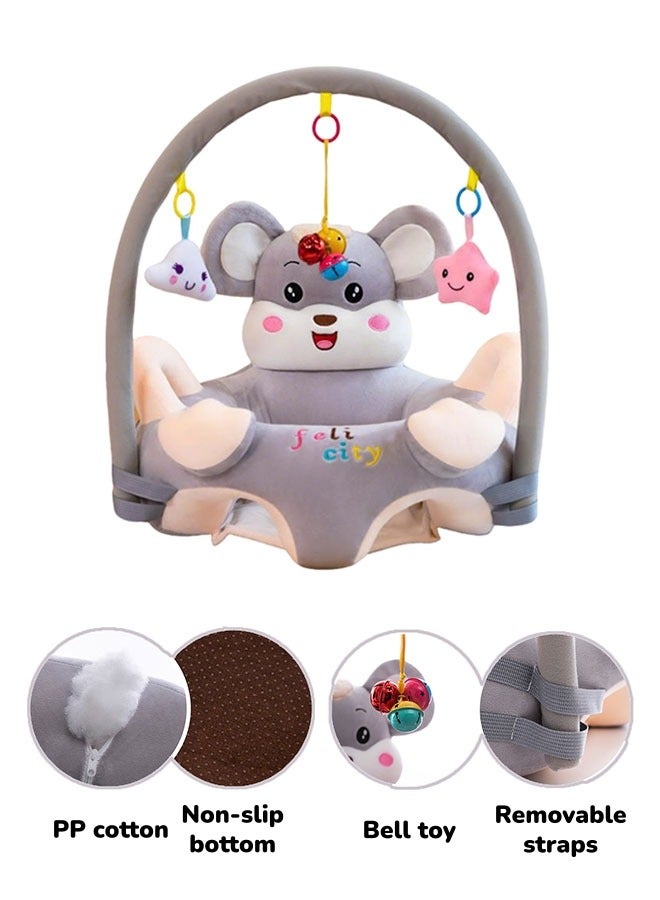 وانغبانغزي كرسي أريكة للأطفال للتدريب على الجلوس. مقعد داعم للحضانة مع وسادة واقية مخملية للأطفال من ايسيورا، - Image 1