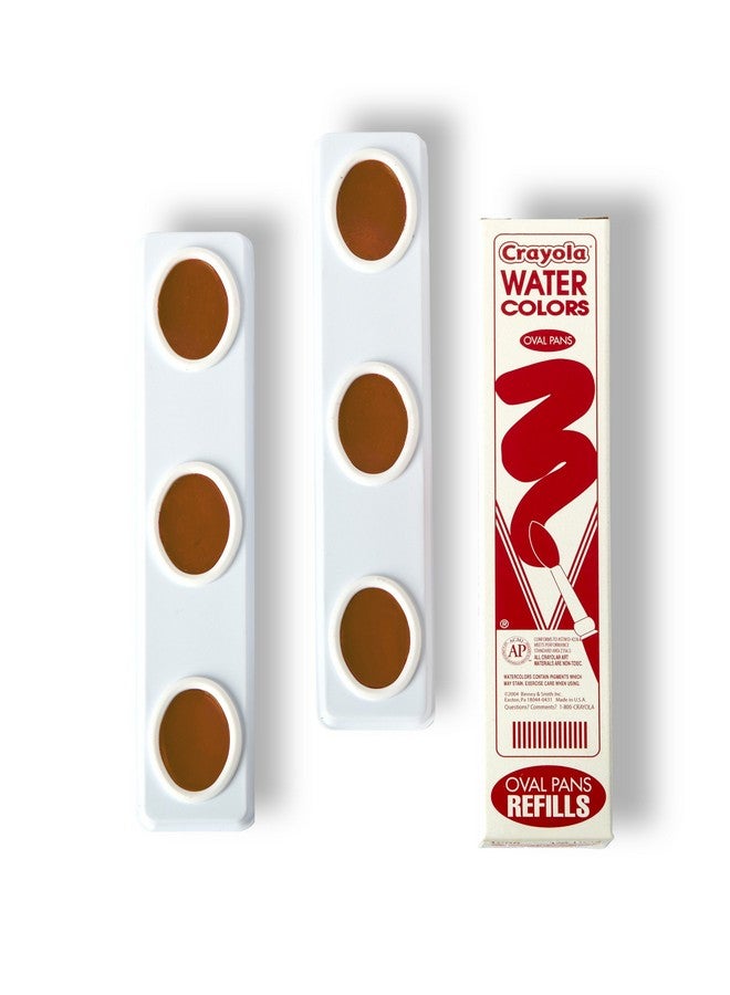 Crayola Oval Pans Watercolor Refills Brown - Image 3