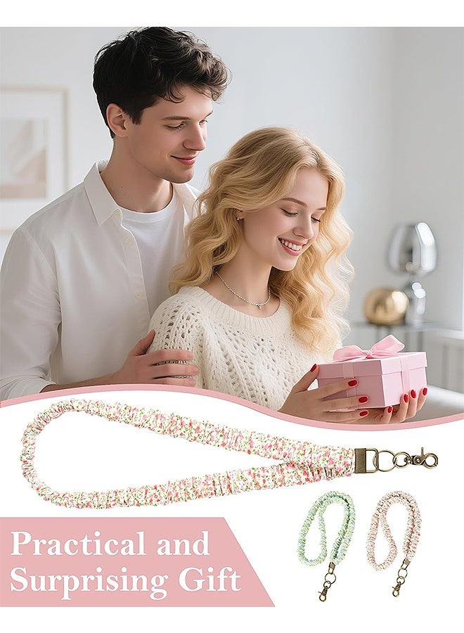 Photon حامل بطاقة الهوية مكون من 6 قطع مع حبل قصير، حبل مطاطي مع حامل بطاقة الهوية، حبل مرن جميل لحامل بطاقة الهوية وحزام محفظة وسلسلة مفاتيح قابلة للتمدد للنساء - Image 5