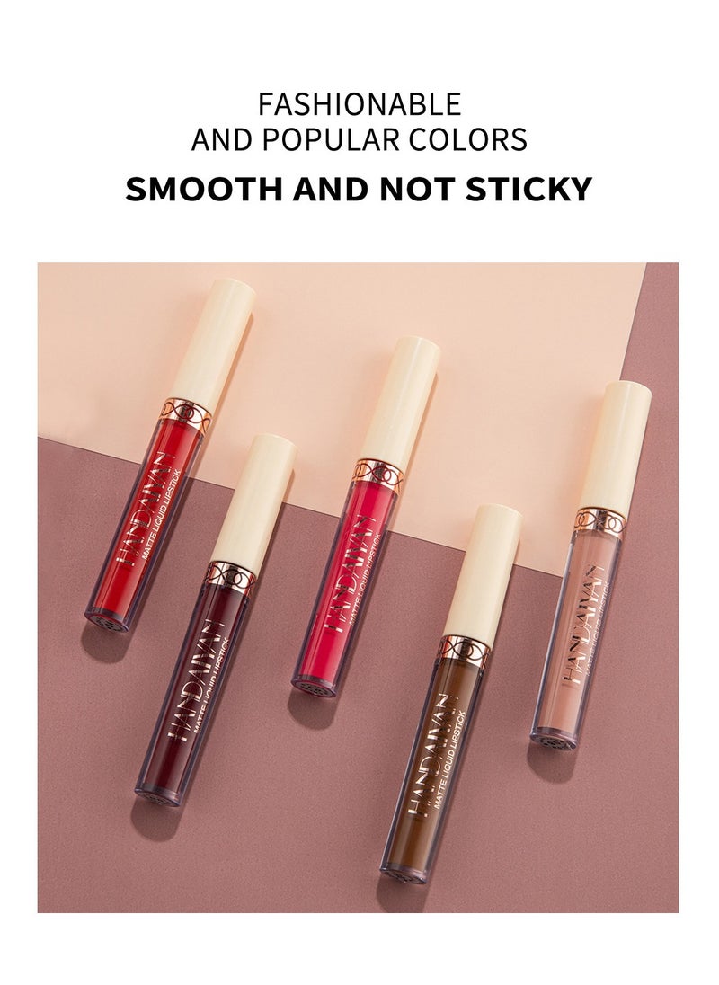 Handaiyan Lipstick Set Matte Liquid 6 Colors Long Lasting Waterproof for Women Highly Pigment Velvety Nude Super Stay Soft Hydrating & Lightweight Professional Moisturizing Makeup Lips Gift  - Image 5