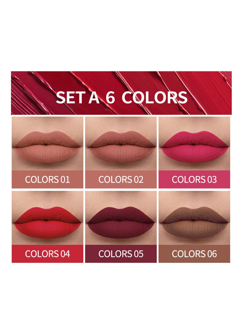 Handaiyan Lipstick Set Matte Liquid 6 Colors Long Lasting Waterproof for Women Highly Pigment Velvety Nude Super Stay Soft Hydrating & Lightweight Professional Moisturizing Makeup Lips Gift  - Image 3