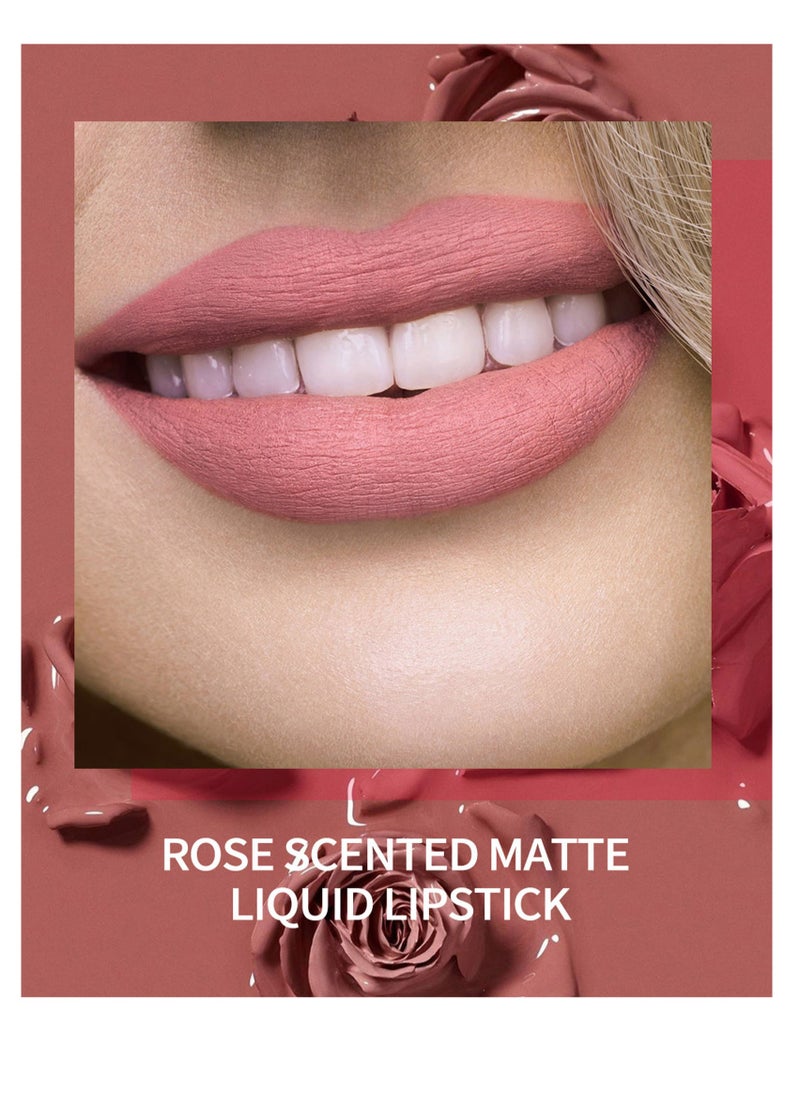 Handaiyan Lipstick Set Matte Liquid 6 Colors Long Lasting Waterproof for Women Highly Pigment Velvety Nude Super Stay Soft Hydrating & Lightweight Professional Moisturizing Makeup Lips Gift  - Image 2
