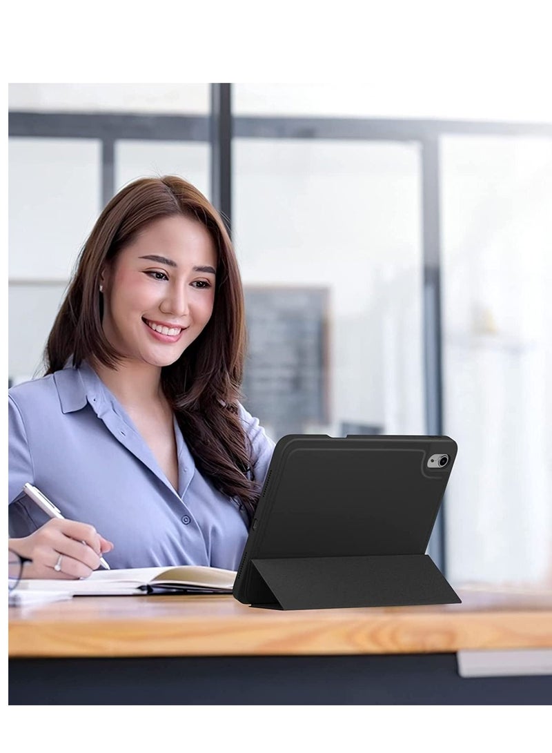 حافظة iPad Air الجيل الخامس 2022، حافظة iPad Air 4th 2020، مقاس 10.9 بوصة، حافظة رفيعة وغطاء خلفي صلب واقٍ ذكي لجهاز iPad Air 5th A2589 A2591 Air 4th Gen A2316 A2324، أسود - Image 3