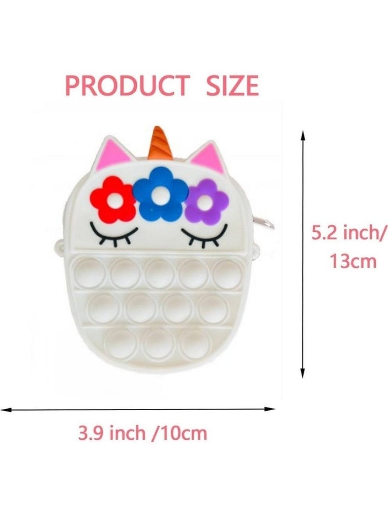 Prime Pop It Wallet Unicorn Shape Cute Kawaii Fidget Sensory Educational Relieve Anti Stress Adult Kid Holiday Silicone Toy Gift Crossbody Toy Bag For Kids - Image 2