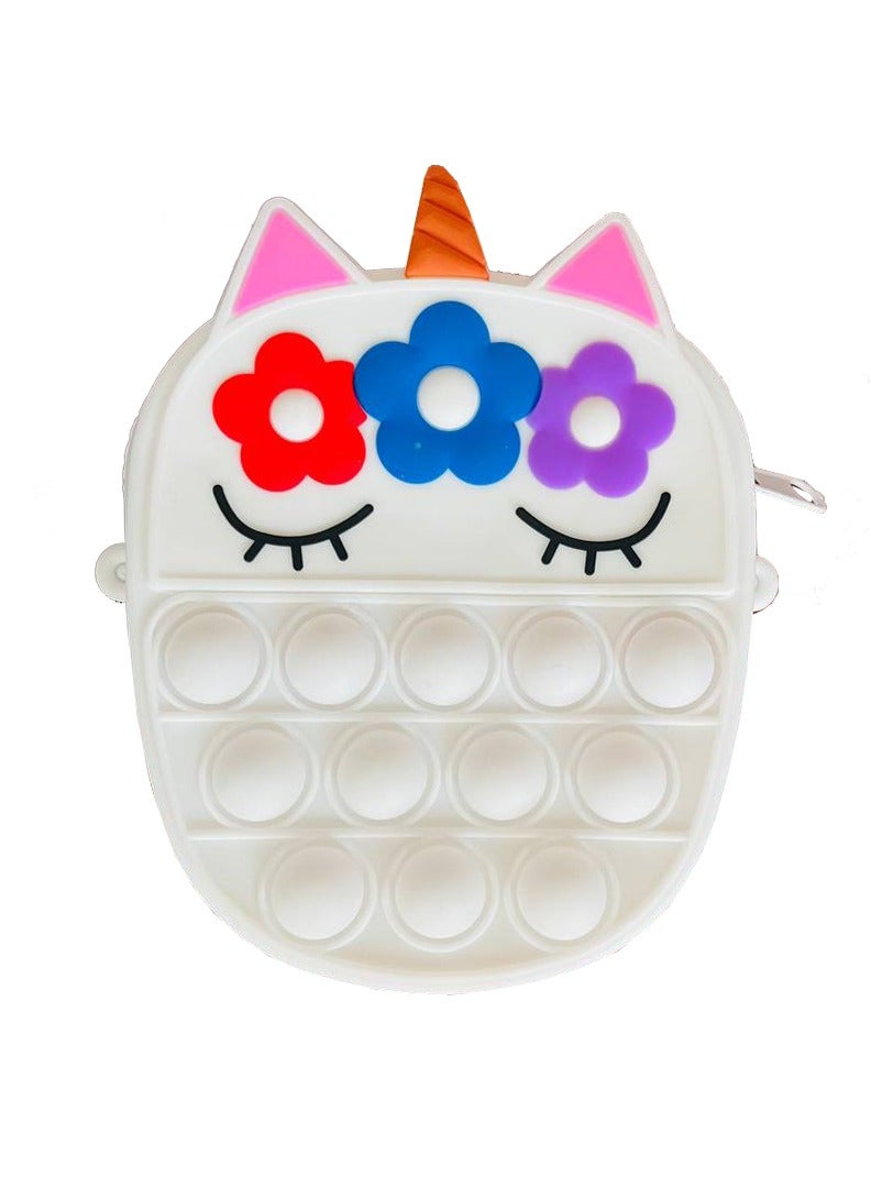 Prime Pop It Wallet Unicorn Shape Cute Kawaii Fidget Sensory Educational Relieve Anti Stress Adult Kid Holiday Silicone Toy Gift Crossbody Toy Bag For Kids - Image 1