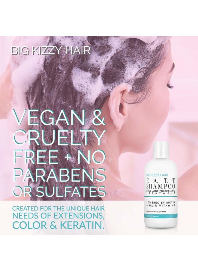 Big Kizzy F.A.T.T. Thickening Biotin Shampoo - Formulated for Extensions + Thin Hair - Sulfate & Paraben Free - Keratin & Color Safe Volumizing Shampoo, 8.5oz - Image 2