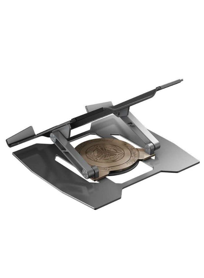 Legion Z7 360° Rotating Aluminum Laptop Stand, Adjustable Ergonomic Notebook Stand with Anti-Slip Silicone Pads, Hollow Cooling Design, Heavy-Duty Metal Desk Stand for 10–17.3 Inch Laptops – Titanium Gray - Image 4