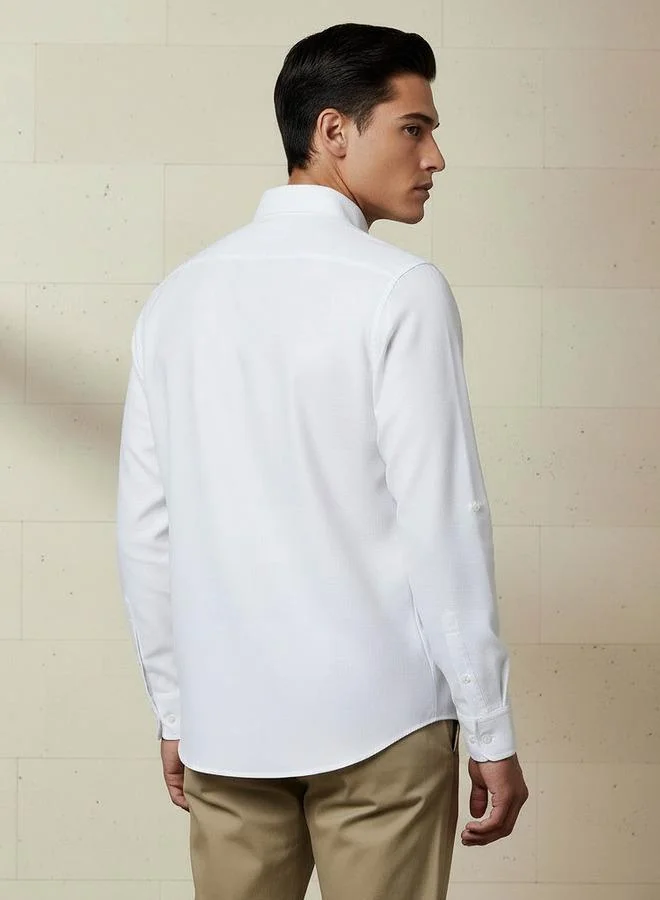 Splash FAV  Men Regular Fit Button-Down Collar Long Sleeve Shirt for Men | Best Price UAE