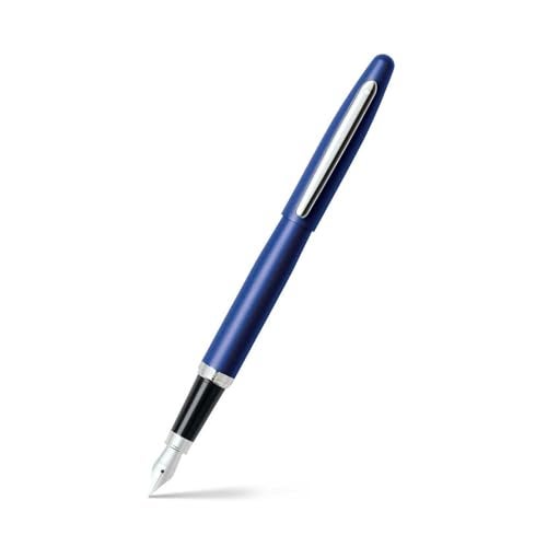 SHEAFFER قلم حبر سائل شيفر VFM باللون الأزرق النيون مع تريم كروم ولقمة متوسطة - Image 1