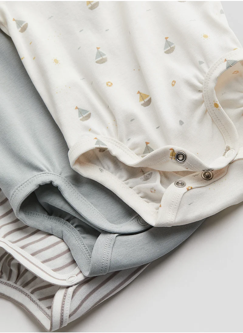 H&M Kids 3 Pack Printed Romper & Shorts Set