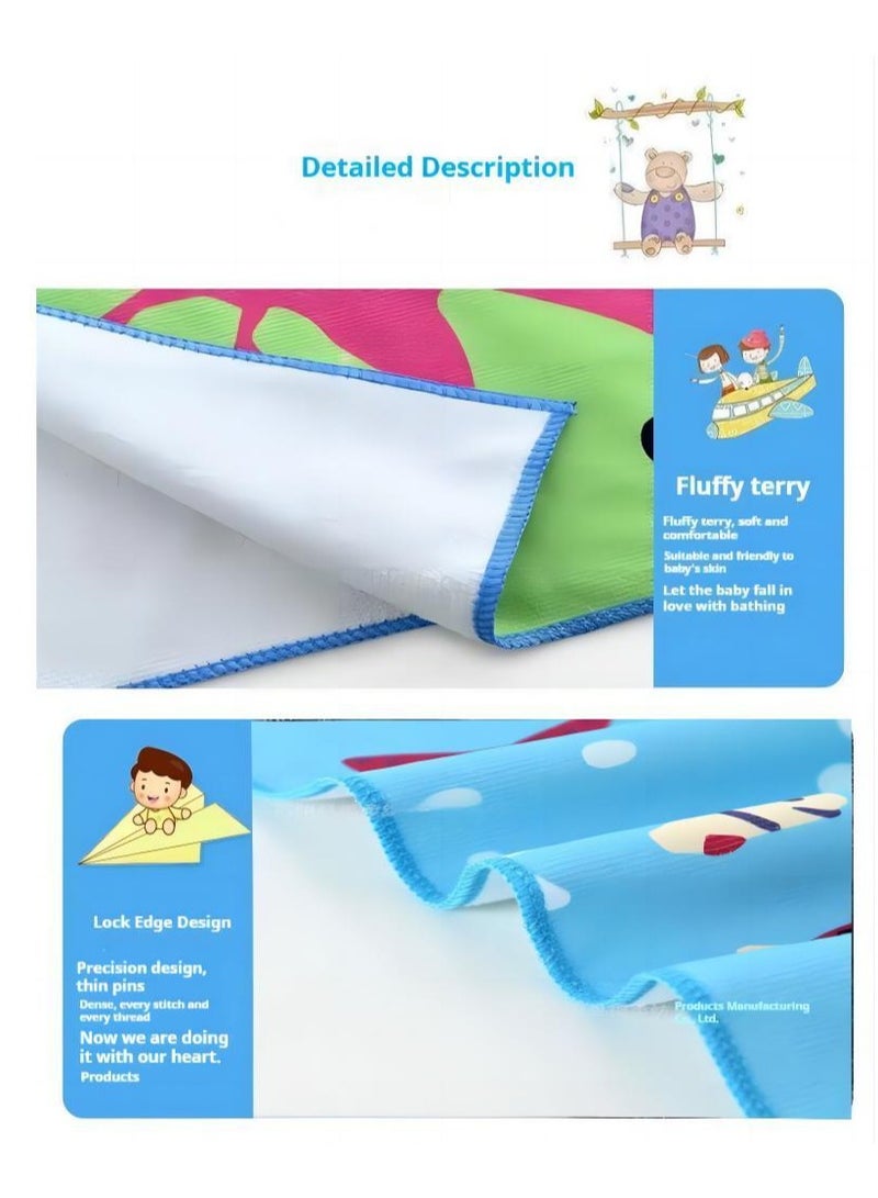 Y&D Baby Hooded Towel with Unique Animal Design Ultra Soft Thick Cotton Bath Towel for Newborn Highly Absorbent Bathrobe Blanket Toddlers Shower Gifts for Newborns or Adolescents - Image 3
