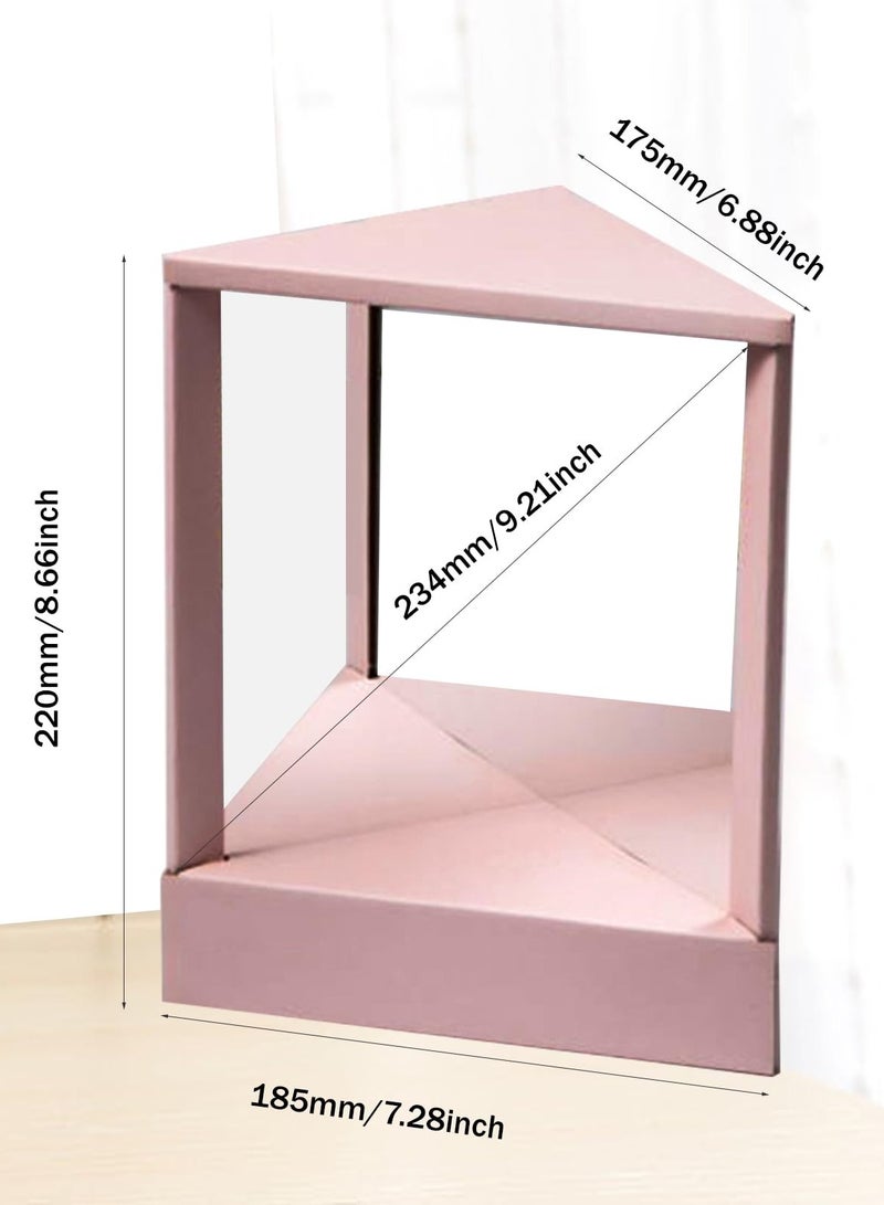 Stand Mirror Triangular Fixed Makeup Mirror for Facial True Image Portable Table Mirror with Stand,with Cosmetic Desktop Standing for Travel, Vanity Table, Room Decor,Beauty Gifts,11 X 8.6 X 6 Inch  - Image 2