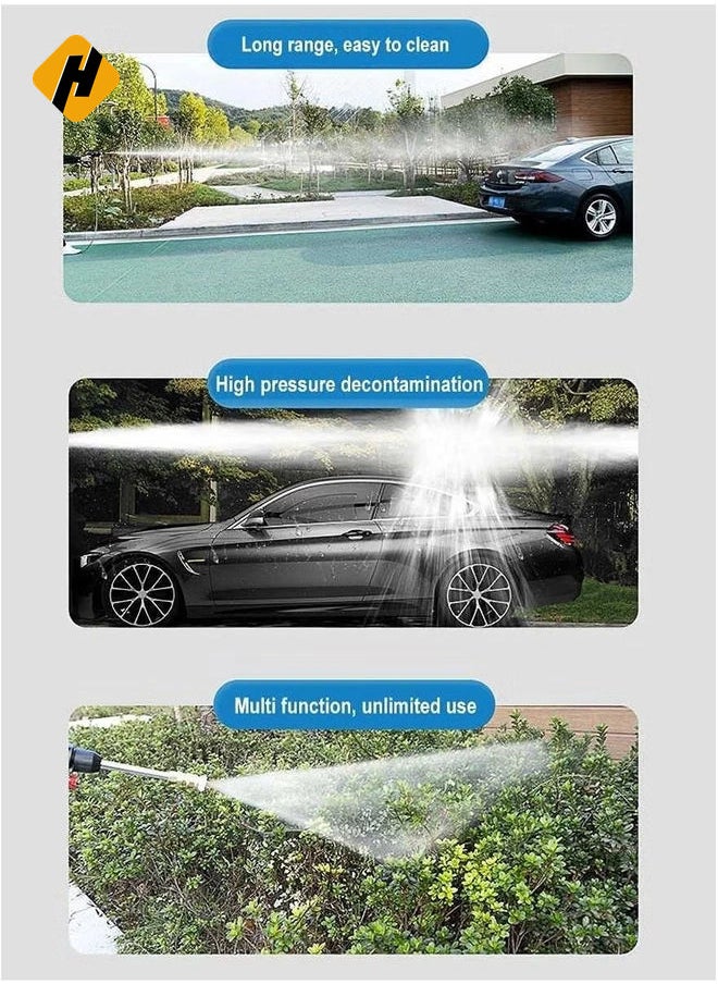 HuHa 48V Cordless Portable Washer Electric High Pressure Cleaner Machine 200W 30Bar Lithium Handheld Car Cleaning Device With Foam Generator Nozzle Water Pump (Case Pack - EU Plug)  - Image 2