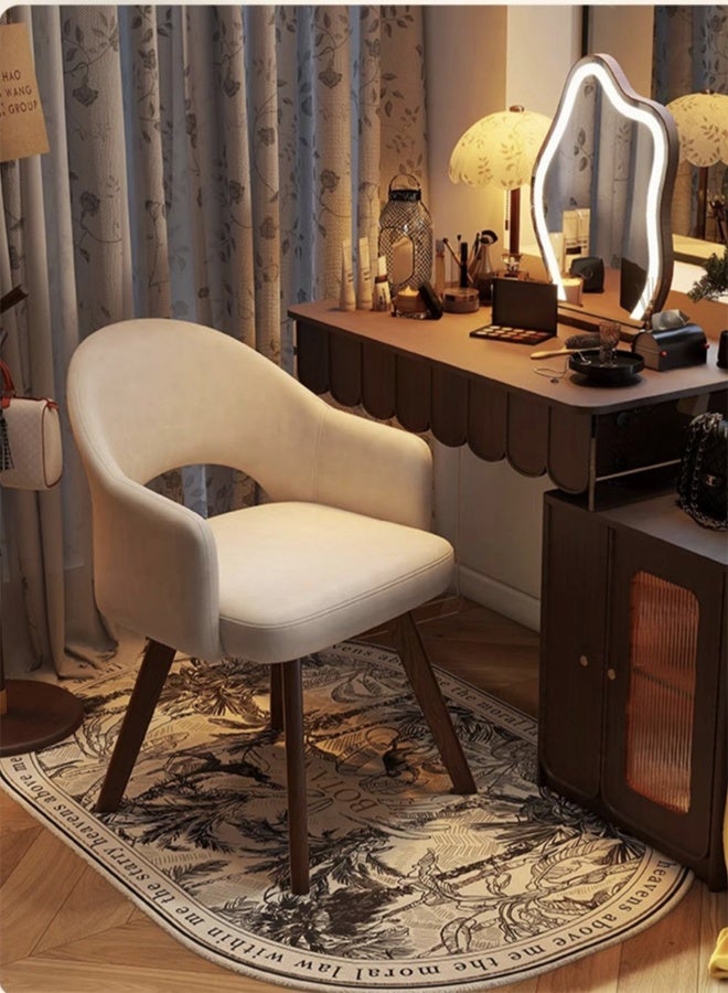 Kutis كرسي مكياج كوتيس 360° دوار كرسي صوفا لغرفة النوم وغرفة المعيشة بوليستر خشب 49 × 46 × 80 سم. - Image 3