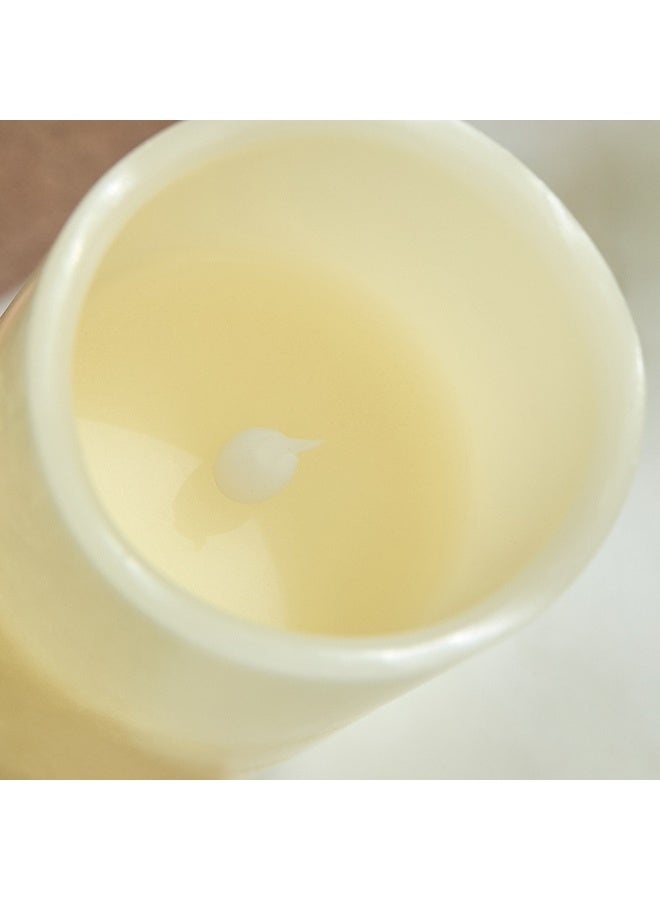 Home Box Luna LED Flameless Ivory Wax Candle with Vanilla Scent and Flickering - 7.5x20 cm - Image 3