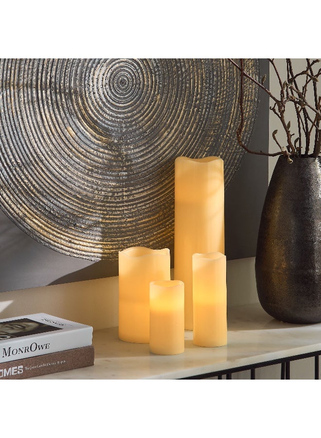 Home Box Luna LED Flameless Ivory Wax Candle with Vanilla Scent and Flickering - 7.5x20 cm - Image 5