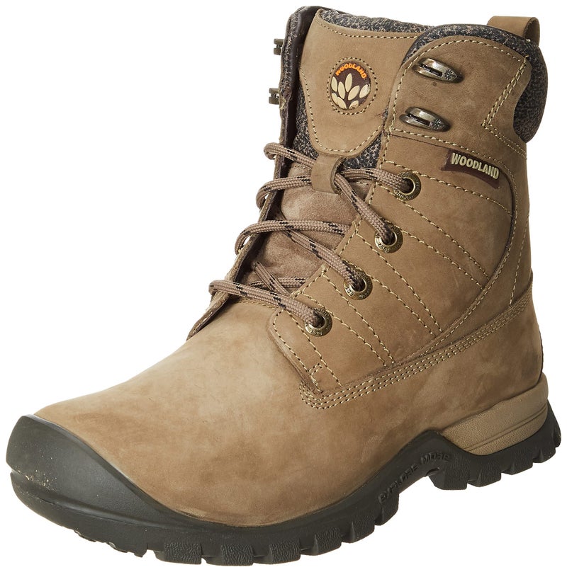 Woodland Men's Dubai Khaki Leather Mid Boot-44 EU (GB 3454119) - Image 1