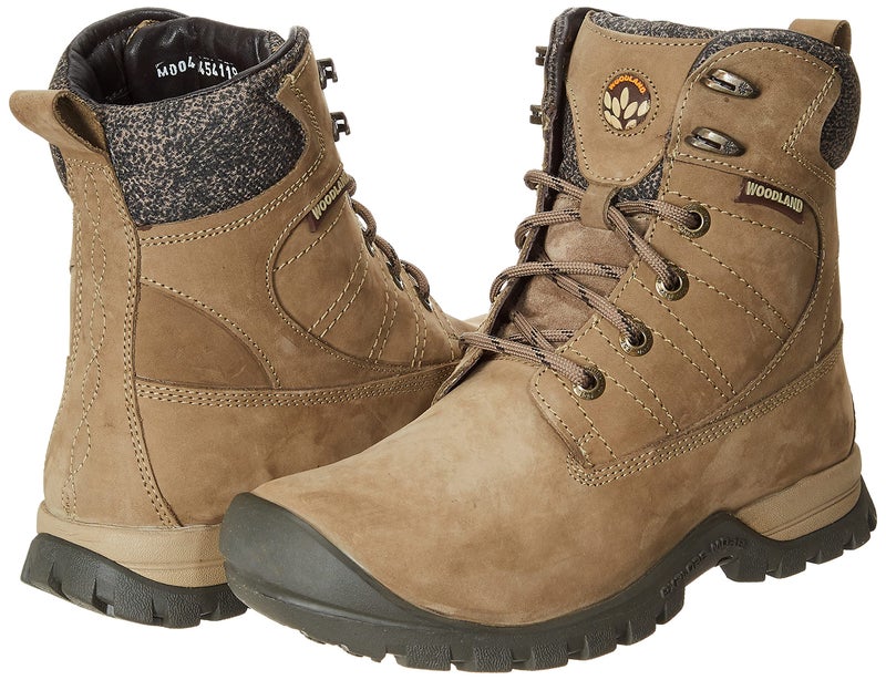 Woodland Men's Dubai Khaki Leather Mid Boot-44 EU (GB 3454119) - Image 2