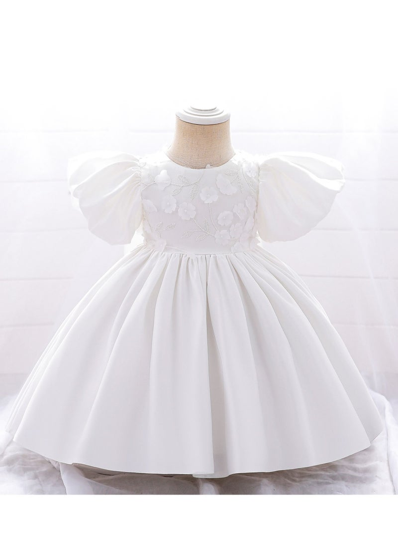 Fashion Cute Girls Dresses White  - Image 1