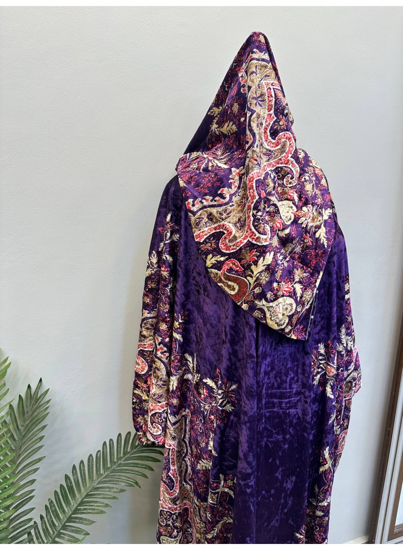 إسدال صلاة واستقبال وخروج حريمي خامة قطيفة چنچاه تقيلة - Image 5