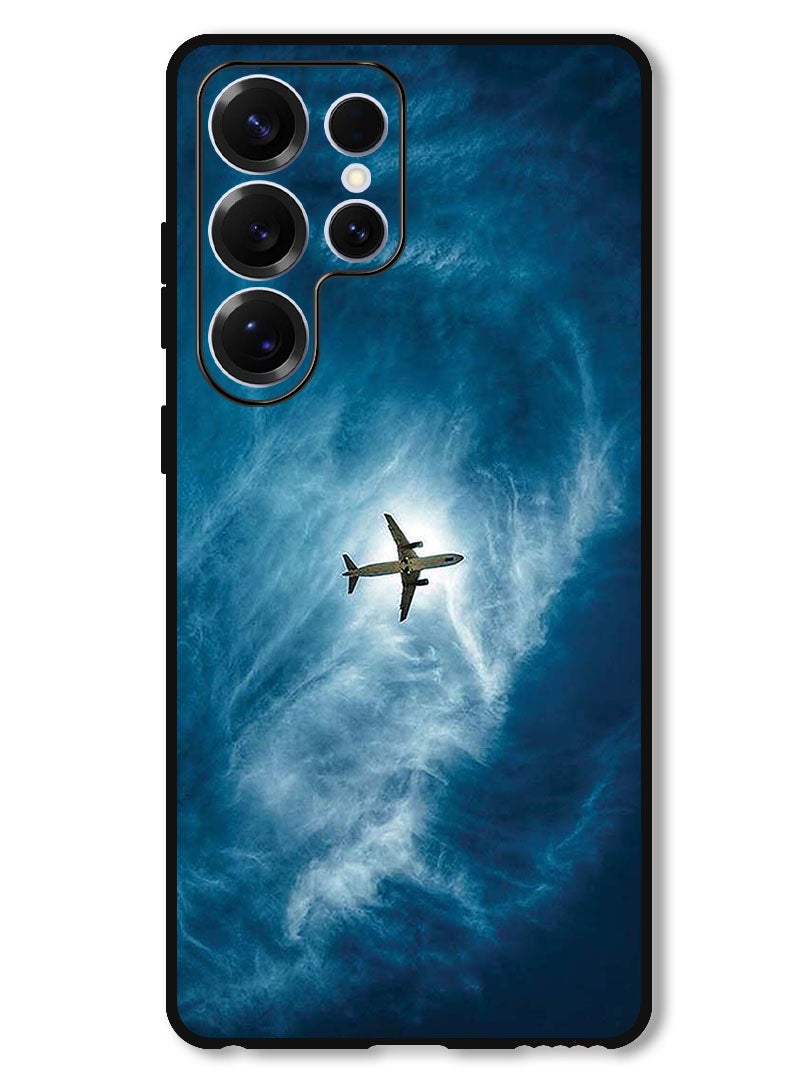 Theodor غطاء واقي مضاد للخدش ومقاوم للصدمات لجهاز سامسونج جالاكسي S25 ألترا طائرة في السماء - Image 1