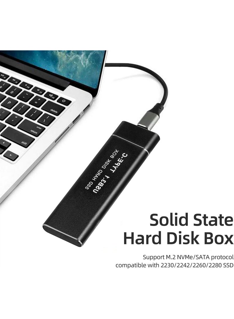 Enclosure USB 3.1 SSD Case 10 Gbps Gen 2 to PCI-e, Supports NVMe & SATA, UASP & TRIM, Tool-Free Aluminum Housing, Compatible with NVMe PCIe M-Key/M+B Key 2230/2242/2260/2280, Includes USB AC Cable (Not NFGG) - Image 2