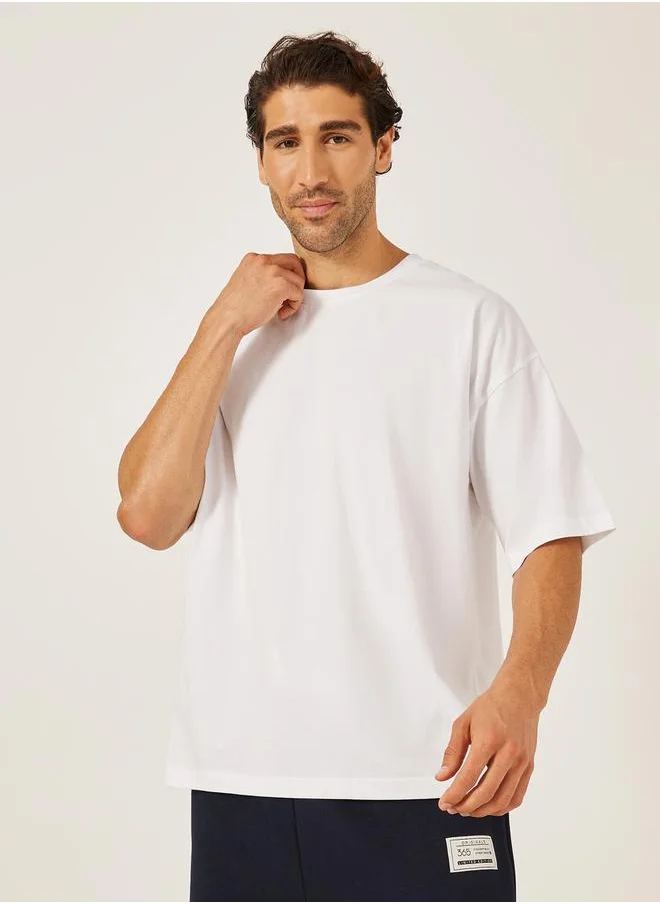 Styli Back Graphic Print Jersey Oversized T-Shirt