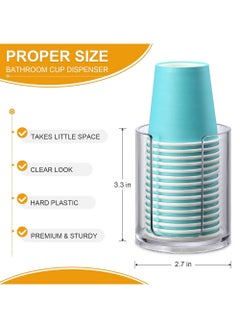 YOUGE 2 Pcs Acrylic Paper Cup Holder Household Disposable Cup Storage Rack Multi-functional Desktop Coffee Milk Tea Cup Storage Rack Cup Taker  - Image 2