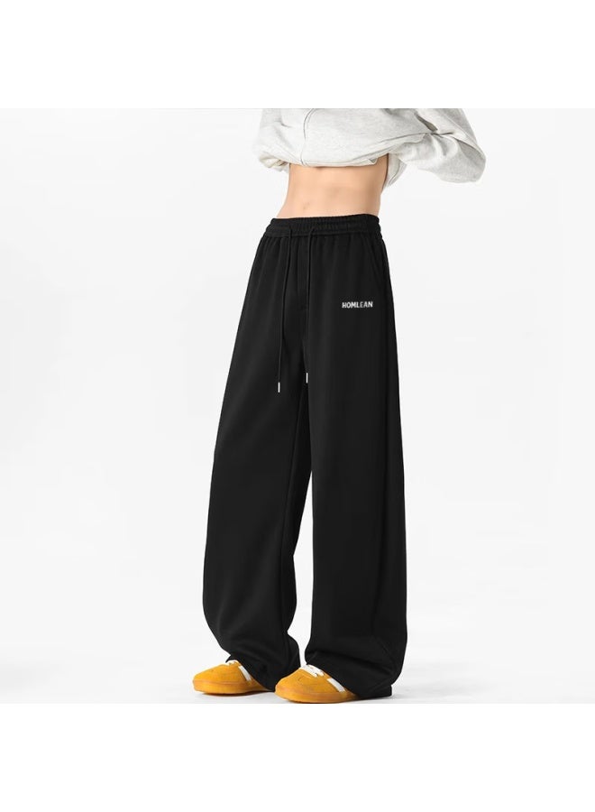 Homlean American-style Draping Casual Pants For Men, Spring And Summer Straight-leg Comfortable Loose-fit Tapered Trousers, S1x Black 3XL - Image 2
