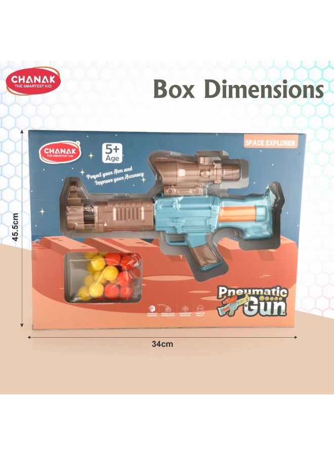 Chanak Space Explorer Pneumatic Gun Include 12 Orange & 12 Yellow Soft Foam Ball, for Indoor Outdoor Use Safe For Boys Girls, Above 5+ Age,  (Color As Per Availability) - Image 5