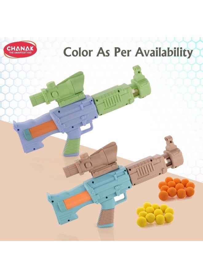 Chanak Space Explorer Pneumatic Gun Include 12 Orange & 12 Yellow Soft Foam Ball, for Indoor Outdoor Use Safe For Boys Girls, Above 5+ Age,  (Color As Per Availability) - Image 3
