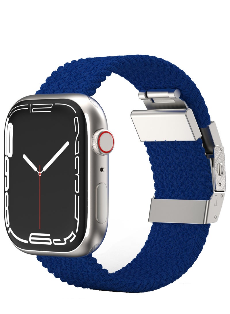 أميزينج ثنج Titan Weave Braided Band for Apple Watch Series 7 (45mm), Series 6/SE/5/4 (44mm) and 3/2/1 (42mm) - Blue - Image 1
