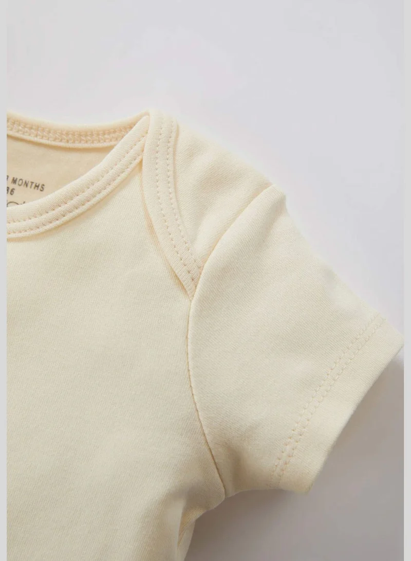 DeFacto 5 Pack BabyBoy Knitted Short Sleeve Snap Body