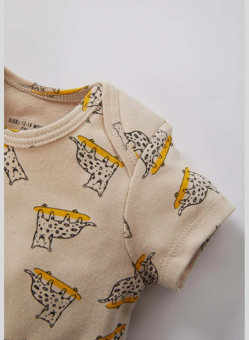 DeFacto 5 Pack BabyBoy Knitted Short Sleeve Snap Body