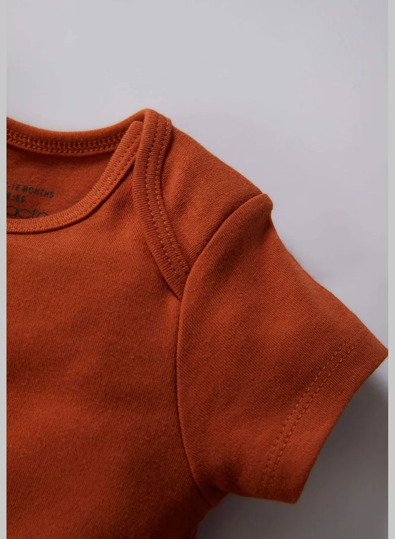 DeFacto 5 Pack BabyBoy Knitted Short Sleeve Snap Body