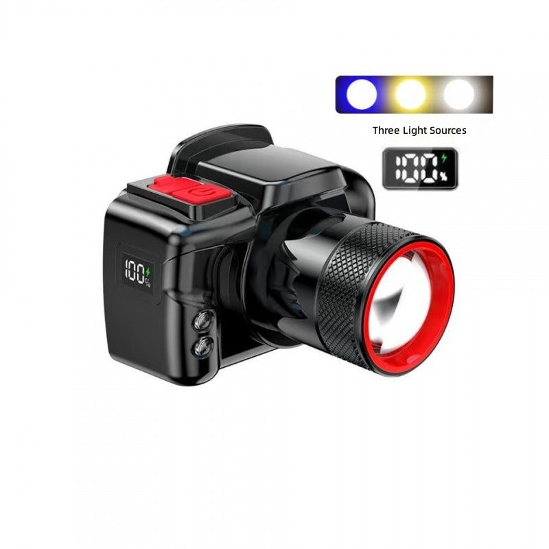 New XTE  Multifunctional Glasses Light with TYPE-C Charging, Warning Headlamp, Compact and Portable Induction Headlamp