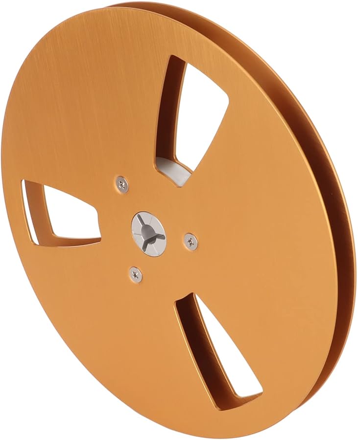 Gold Aluminum Alloy 7 Inch Empty Reel 3 Hole Design For Tape Recorder Replacement - Image 2