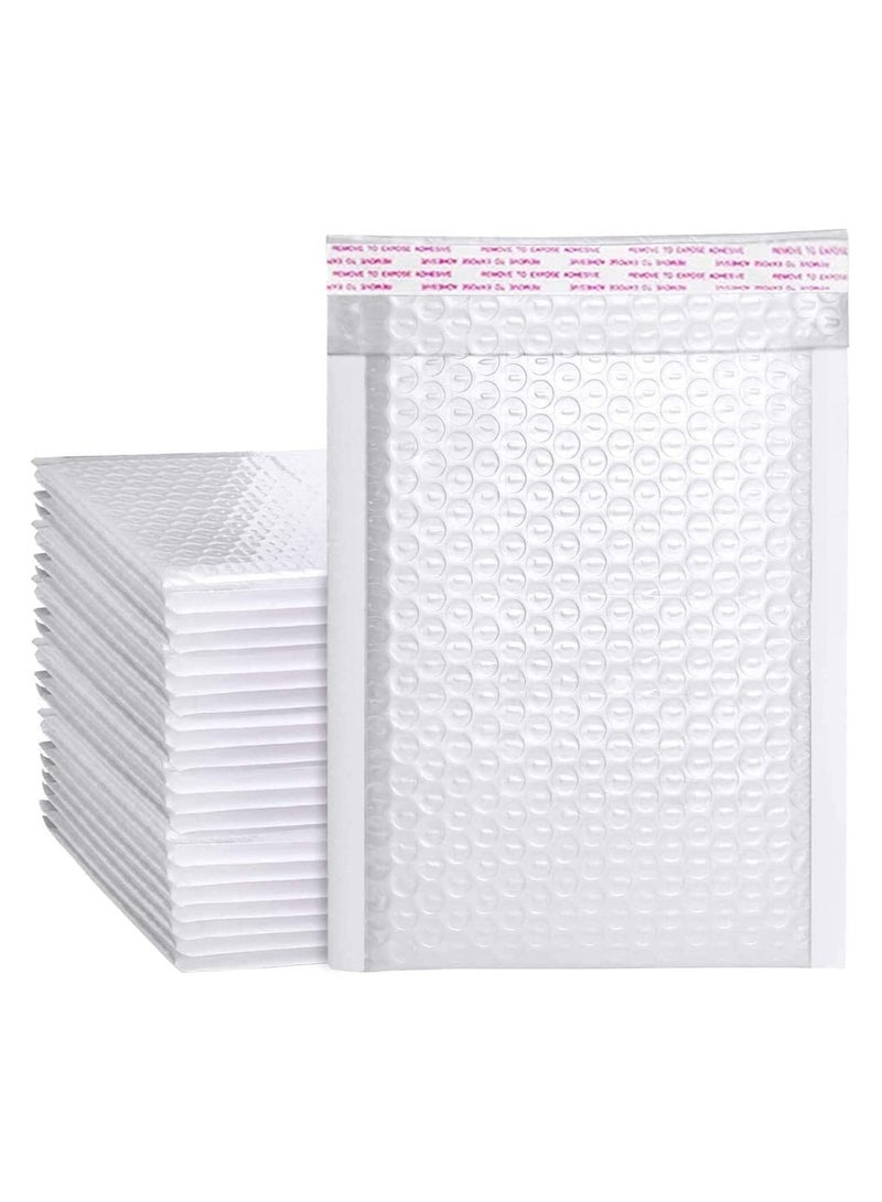 DeloPik Bubble Mailers, Poly Bubble Mailers Waterproof Padded Envelopes Self Seal Shipping Bags,with Bubble Cushioning Wrap for Shipping and Packaging (21 * 25 CM, white 50pcs)  - Image 1