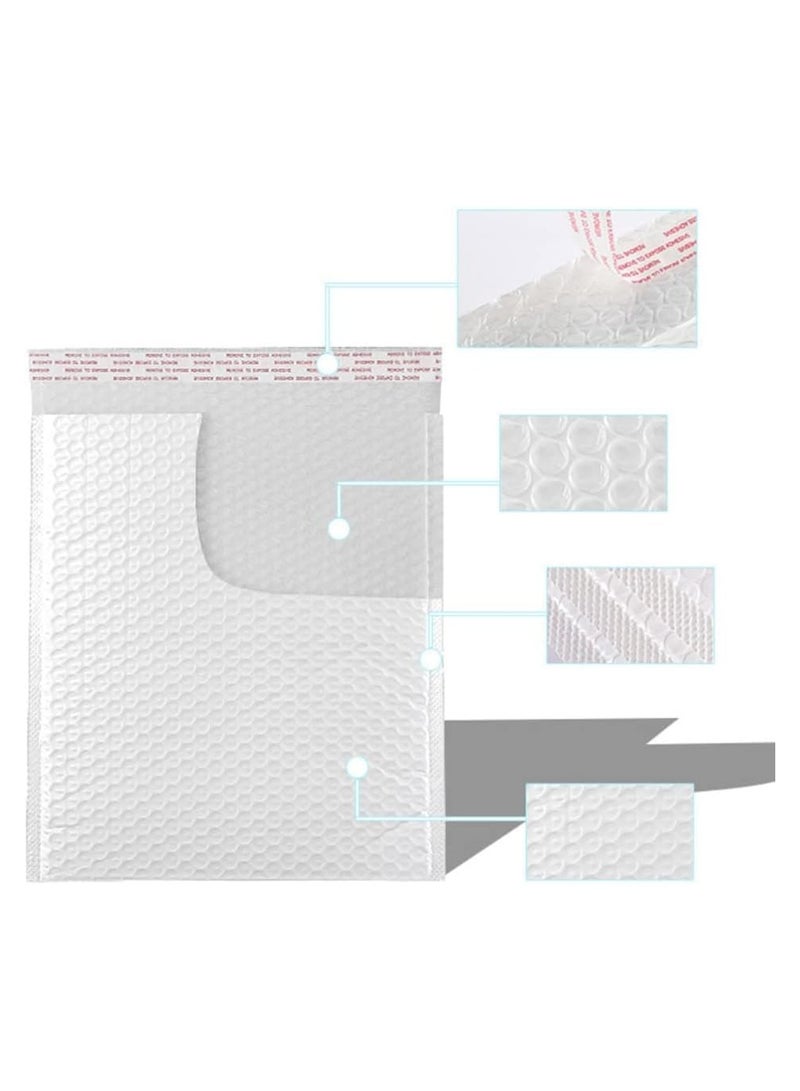 DeloPik Bubble Mailers, Poly Bubble Mailers Waterproof Padded Envelopes Self Seal Shipping Bags,with Bubble Cushioning Wrap for Shipping and Packaging (21 * 25 CM, white 50pcs)  - Image 2