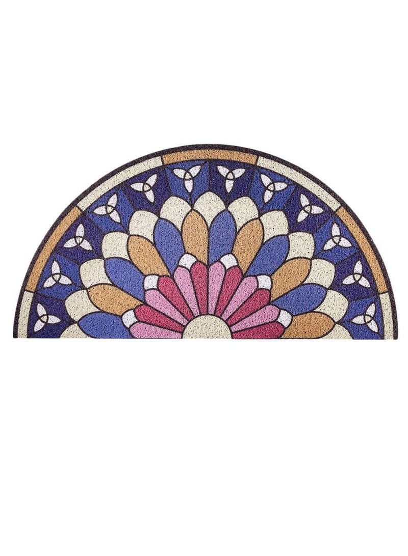 كابتن تيك 1Pc Coil Semicircle Doormat Household Chic Creative Floor Mat Door Carpet Foot Pad for Bathroom Doorway Entrance  - Image 1