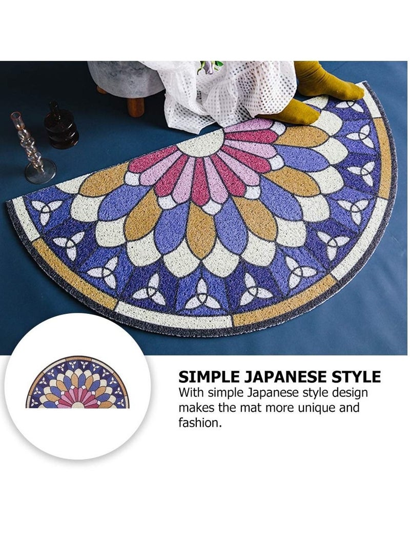 كابتن تيك 1Pc Coil Semicircle Doormat Household Chic Creative Floor Mat Door Carpet Foot Pad for Bathroom Doorway Entrance  - Image 4